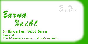 barna weibl business card